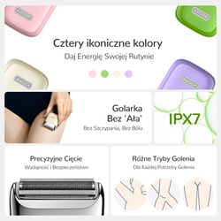 Yoose Golarka elektryczna damska Nano, IPX7, podróżna, zielona