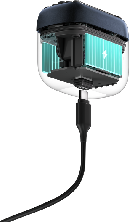 Yoose Mini 5 golarka, maszynka elektryczna męska, IPX7, USB-C, podróżna, niebieska