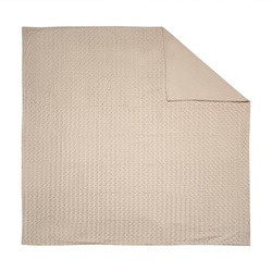 Narzuta na Łóżko Futrzana 200 x 220cm Smukee Home Dwustronna Beżowa