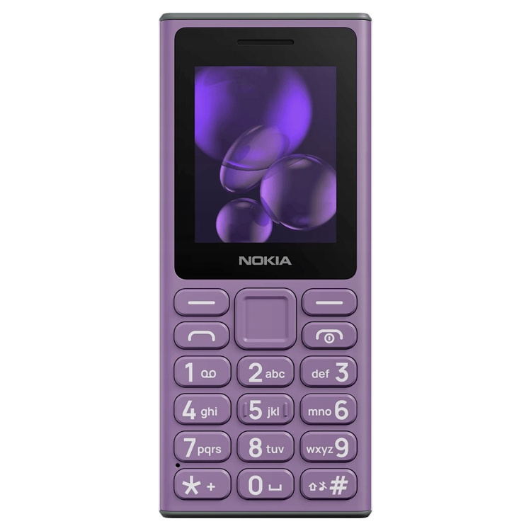Telefon HMD Nokia 105 DualSim Fioletowy 1000 mAh do 18 dni USB-C IP52 Snake /OUTLET