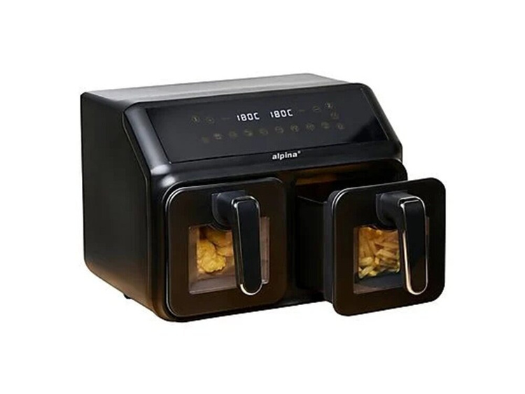 Air Fryer Frytkownica beztłuszczowa Alpina A8 2200W 8L dwukomorowa