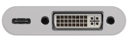 Multi adapter USB-C - DVI-I + USB-C Goobay Biały