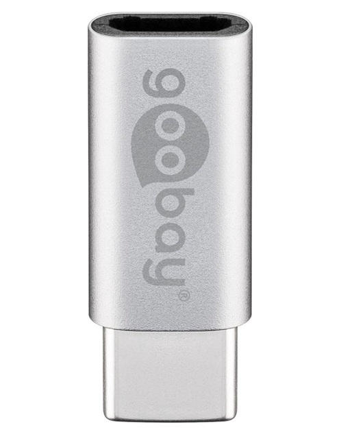 Adapter USB-C na microUSB 2.0 Goobay Srebrny