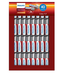 Bateria alkaiczna AAA Philips LR03P40FP/10 40 sztuk