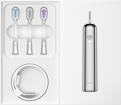 Laifen Szczoteczka do Zębów Soniczna Wave Stainless Steel Srebrna 3 Główki