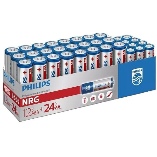 Baterie Philips LR036G36W/10 NRG Alkaliczne 36 szt. 24x AA 12x AAA 1,5 V