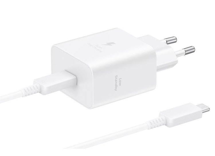 Ładowarka sieciowa Samsung T4511 PD 45W z kablem USB-C/USB-C 5A Biały EP-T4511XWEGEU