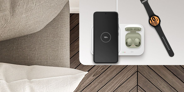 Bezprzewodowa Samsung Super Fast Wireless Charger Duo Biała Ładowarka Sieciowa 