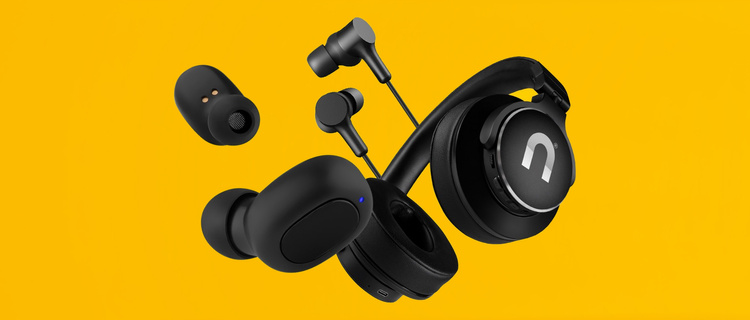 Niceboy Słuchawki Douszne Beans 4 Onyx Black Czarne USB-C IPX4 kodek AAC