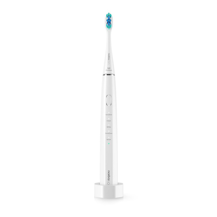 NICEBOY ION SmartSonic - Szczoteczka Soniczna 43 000 drgań – 3 końcówki Biała