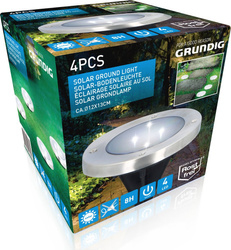 Grundig Lampki solarne gruntowe 4 szt. Stal nierdzewna