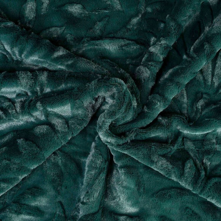 Narzuta na Łóżko Futrzana 200 x 220cm Smukee Home Dwustronna Zielona