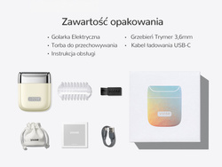 Yoose Golarka elektryczna damska Nano, IPX7, podróżna, beżowa