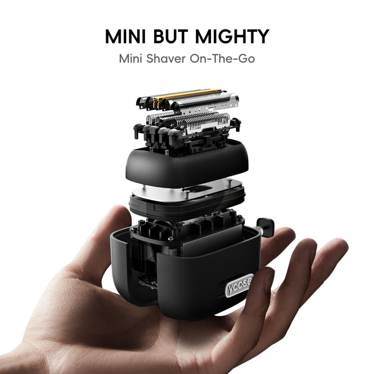 Yoose Mini 5 golarka, maszynka elektryczna męska, IPX7, USB-C, podróżna, czarna
