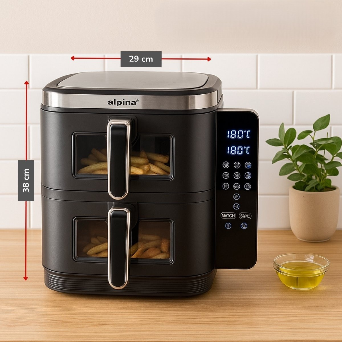 Air Fryer Frytkownica beztłuszczowa Alpina XXL 11L 2800W Dwukomorowa pol_pl_Air-Fryer-Frytkownica-beztluszczowa-Alpina-XXL-11L-2800W-Dwukomorowa-16921_8