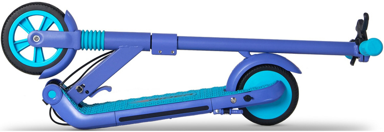 Niebieska Hulajnoga elektryczna RIDER Bulet 10km 200W 7" 6" Młodzież do 50 kg