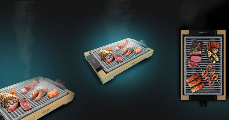 GRILL ELEKTRYCZNY Cecotec Tasty&Grill 2000 Bamboo LineStone
