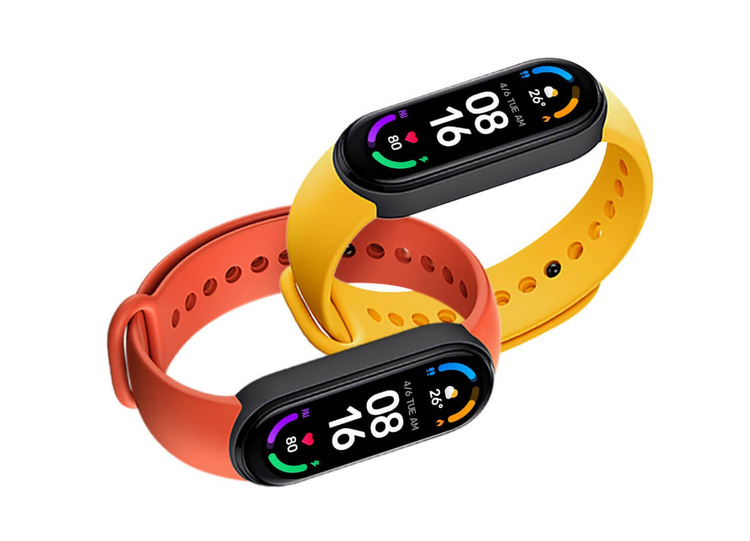 3 opaski Xiaomi Mi Smart Band 5 Strap 3-pack Niebieski Zółty Zielony TPU 