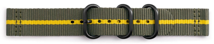 Pasek Samsung do Gear Sport Premium Nato Strap Szary - Żółty GP-R600BREECAH