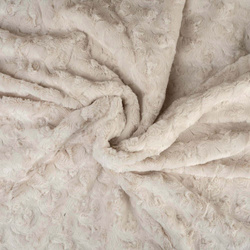 Narzuta na Łóżko Futrzana 200 x 220cm Smukee Home Dwustronna Beżowa