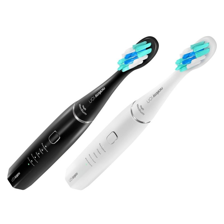 Niceboy ION Sonic Szczoteczka Soniczna 43000 drgań 6 końcówki Biała + Czarna 