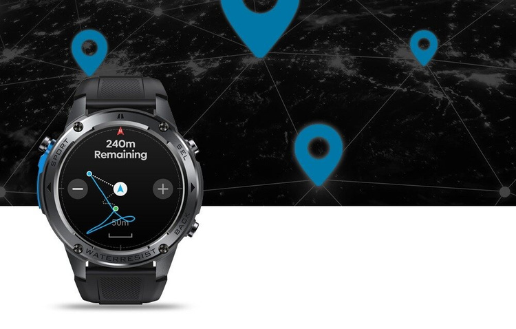 Zeblaze Smartwatch Stratos 2 Ultra Abyss Black Czarny