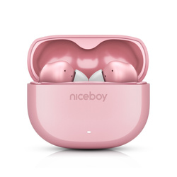 Niceboy Słuchawki Douszne Pins 4 Sakura Pink Różowe ANC BT 6.0 IPX4 Do 28h