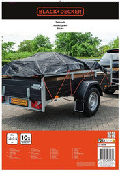 Plandeka na przyczepę wodoodporna 160 x 250 cm BLACK+DECKER