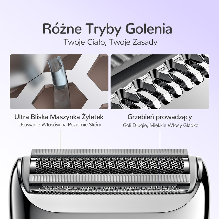 Yoose Golarka elektryczna damska Nano, IPX7, podróżna, fioletowa