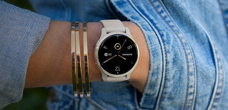 Sport Smartwatch Garmin Venu 2S z Czujnikiem Tętna HRM Elevate Ox AMOLED