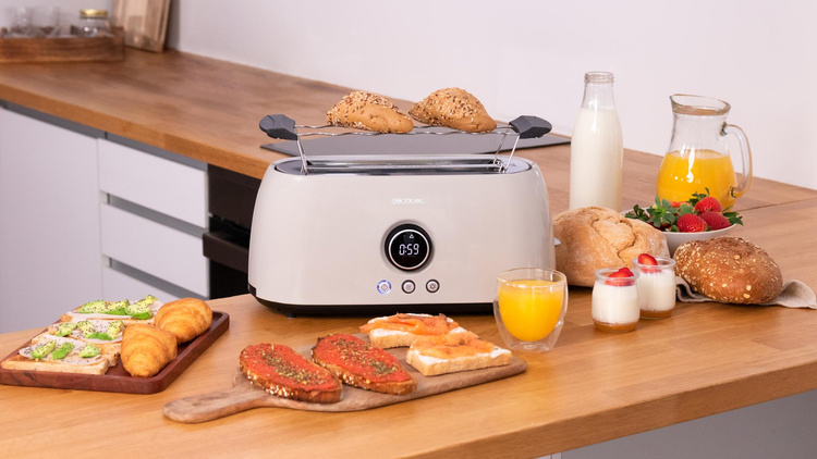 Cecotec ClassicToast 15000 Beige Extra Double Digital Toster Podwójny Pionowy Beżowy