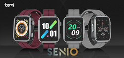 Bemi SmartWatch Senio Szary + Pasek Silikonowy Czerwony / Czerwone Wino