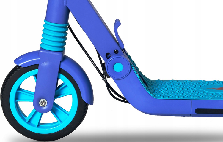 Niebieska Hulajnoga elektryczna RIDER Bulet 10km 200W 7" 6" Młodzież do 50 kg