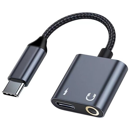 Adapter rozdzielający Beline  USB-C na USB-C/Jack 3,5mm Czarny