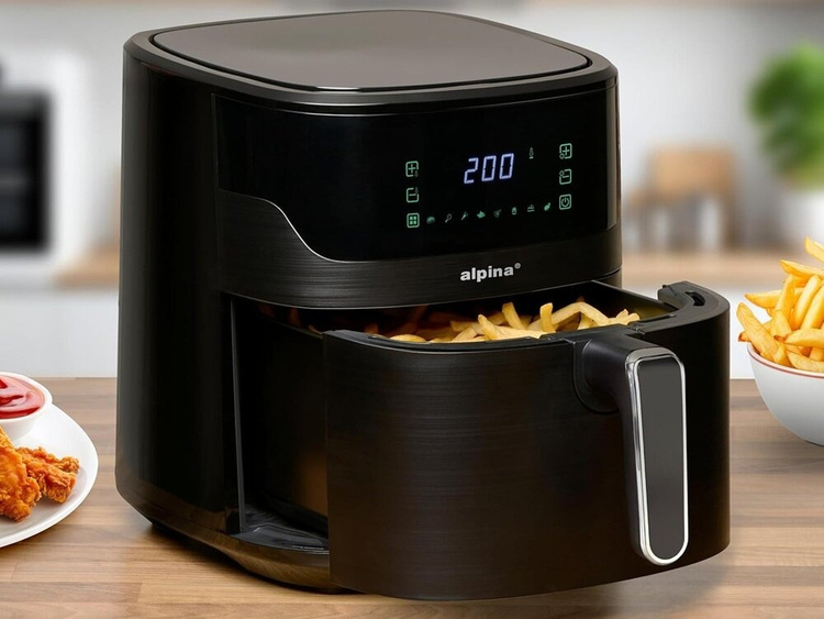 Air Fryer Frytkownica beztłuszczowa Alpina A6 1600W 6L cyfrowy ekran dotykowy