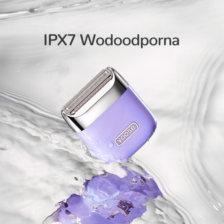 Yoose Golarka elektryczna damska Nano, IPX7, podróżna, fioletowa