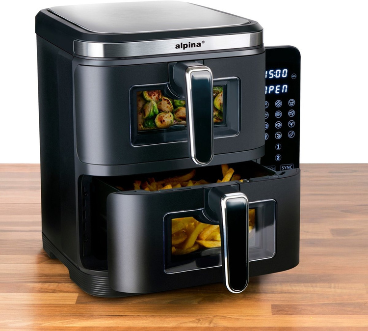 Air Fryer Frytkownica beztłuszczowa Alpina XXL 11L 2800W Dwukomorowa