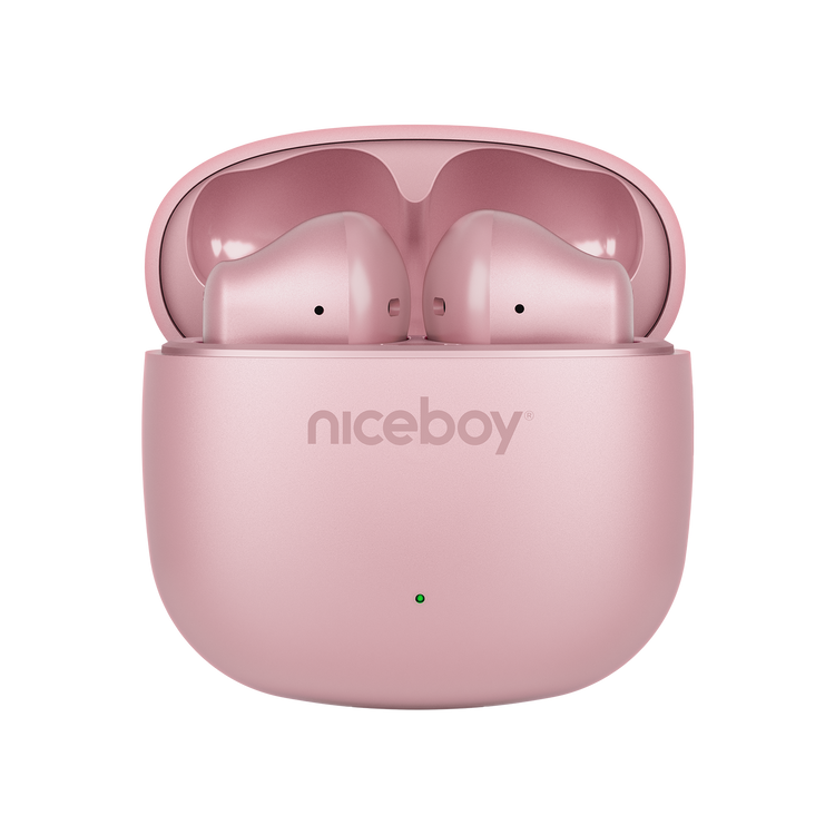Niceboy Słuchawki Douszne Beans 4 POP Sakura Pink Różowe USB-C IPX4 BT AAC