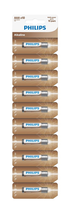 Bateria alkaiczna AAA Philips LR03AL10S/10 10 sztuk