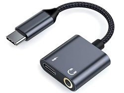 Adapter rozdzielający Beline  USB-C na USB-C/Jack 3,5mm Czarny