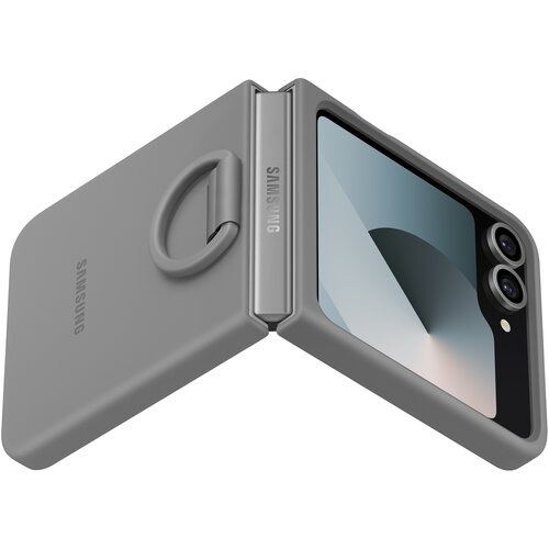 Etui Samsung Silicone Case with Ring Gray do Galaxy Z Flip 6 Szary EF-PF741TJEGWW