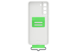 Etui Samsung Silicone Cover with Strap Biały do Galaxy S21 FE 5G (EF-GG990TWEGWW)