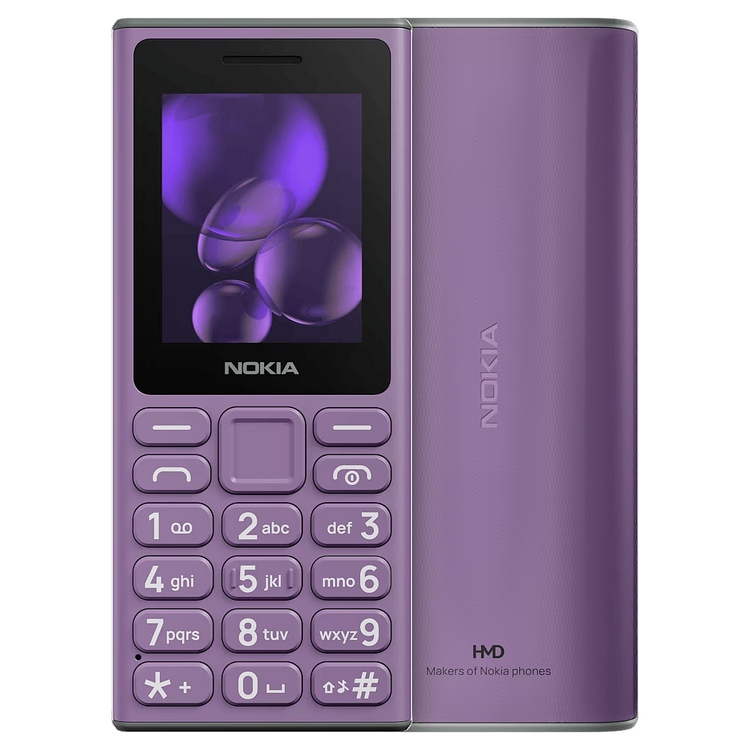 Telefon HMD Nokia 105 DualSim Fioletowy 1000 mAh do 18 dni USB-C IP52 Snake /OUTLET