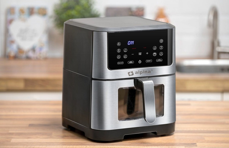 Alpina frytkownica beztłuszczowa 8 litrów cyfrowy wyświetlacz Airfryer