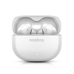 Niceboy Słuchawki Douszne Pins 4 Arctic White Białe ANC BT 6.0 IPX4 Do 28h