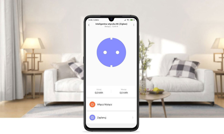 Inteligentne gniazdko Xiaomi Mi Smart Power Plug ZigBee Smart Home 6 x 6 cm