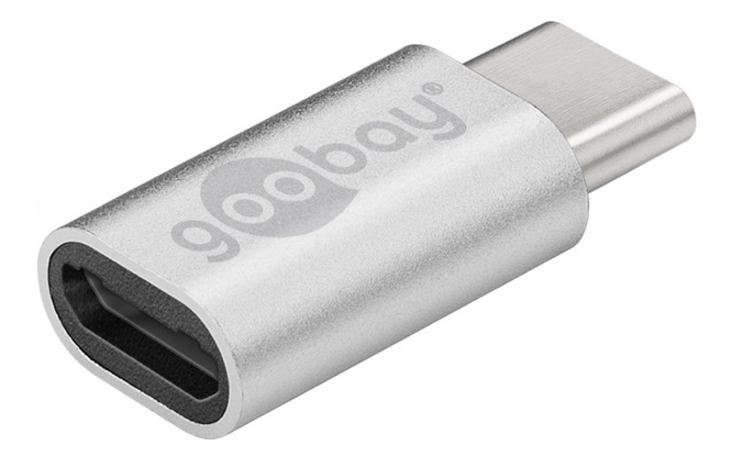 Adapter USB-C na microUSB 2.0 Goobay Srebrny