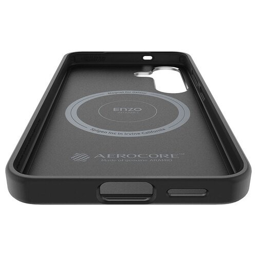 Etui Samsung Spigen Enzo Aramid Magnet Black-Silver do Galaxy S25 Czarny GP-FPS931PGABW
