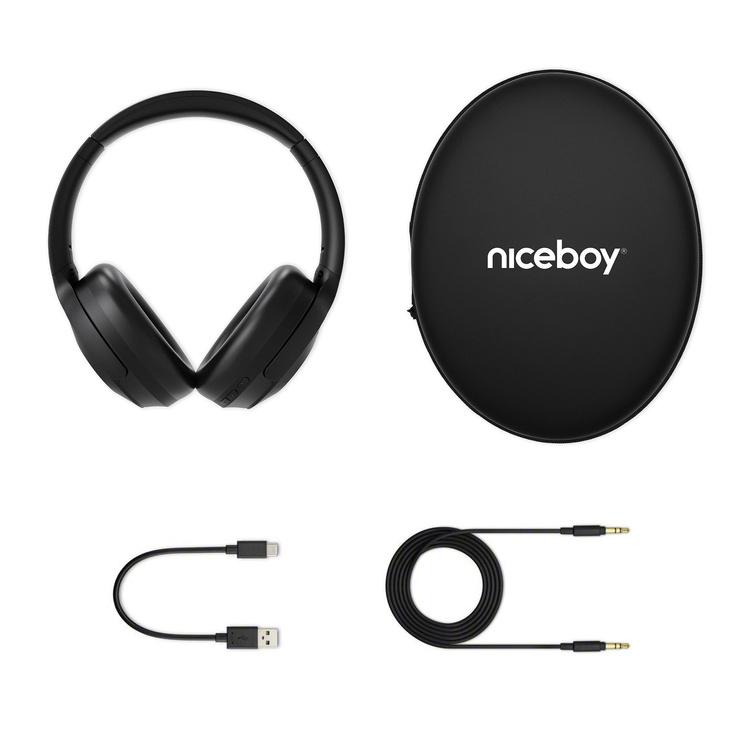 Niceboy Słuchawki Nauszne HIVE Aura 5 ANC 60 Godzin AAC EQ Aplikacja iOS