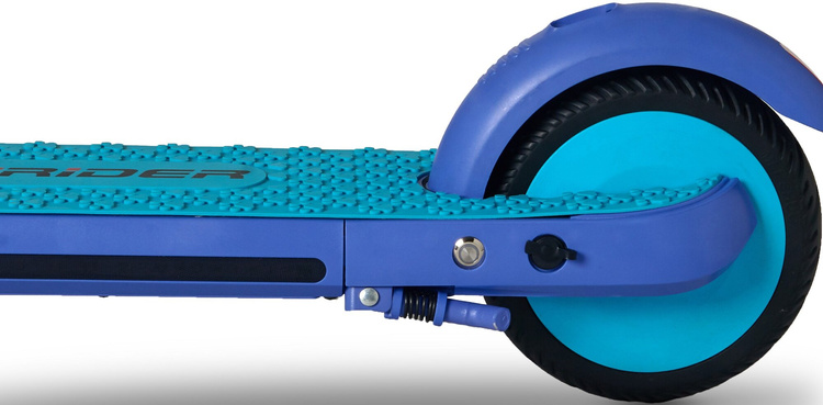 Niebieska Hulajnoga elektryczna RIDER Bulet 10km 200W 7" 6" Młodzież do 50 kg